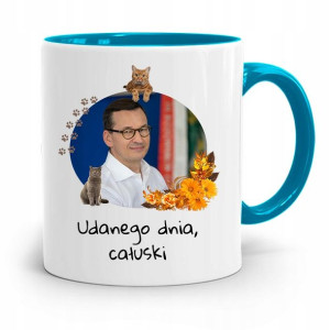 Kubek Błękitny Politycy Premier Mateusz Morawiecki