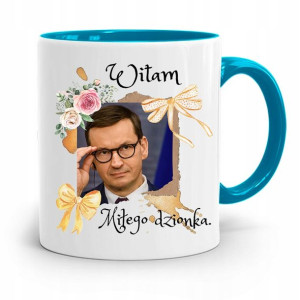 Kubek Błękitny Politycy Premier Mateusz Morawiecki