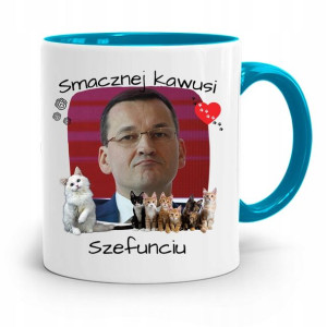 Kubek Błękitny Politycy Premier Mateusz Morawiecki