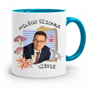 Kubek Błękitny Politycy Premier Mateusz Morawiecki