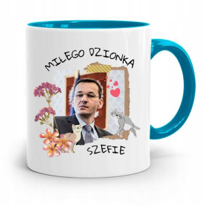 Kubek Błękitny Politycy Premier Mateusz Morawiecki