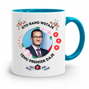 Kubek Błękitny Politycy Premier Mateusz Morawiecki