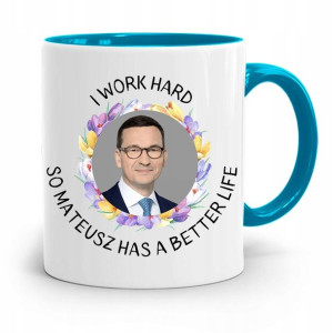 Kubek Błękitny Politycy Premier Mateusz Morawiecki