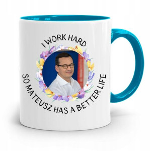 Kubek Błękitny Politycy Premier Mateusz Morawiecki