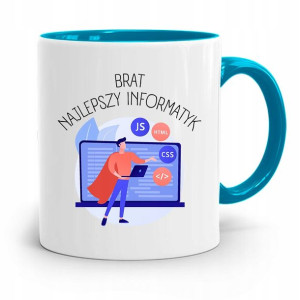 Kubek Błękitny Prezent Brat Najlepszy Informatyk