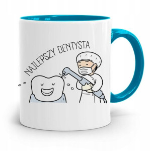 Kubek Błękitny Prezent Dentysty Najlepszy Dentysta