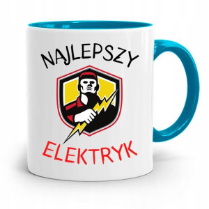 Kubek Błękitny Prezent Dla Najlepszego Elektryka
