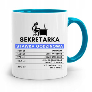 Kubek Błękitny Prezent Dla Sekretarki Stawka