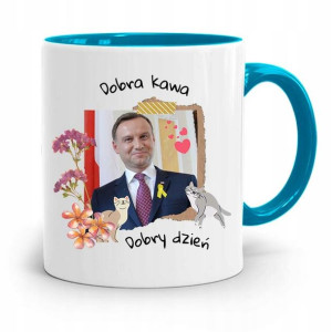 Kubek Błękitny Prezydenta Andrzej Duda Dobra Kawa