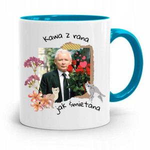 Kubek Błękitny Śmieszny Pis Jarosław Kaczyński