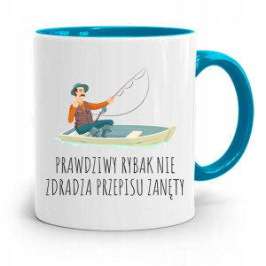 Kubek Błękitny Wędkarza Rybaka Nie Zdradza Prezent