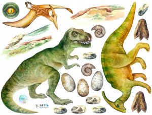 DINOZAURY DINO naklejki NA ŚCIANĘ 170cm GIGA AK116