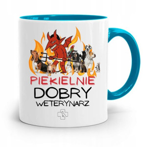 Kubek Błękitny Weterynarza Piekielnie Dobry