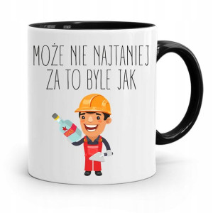 Kubek Czarny Budowlańca Majstra Fachowca Prezent