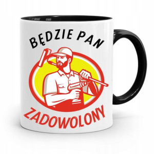 Kubek Czarny Budowlańca Majstra Fachowca Prezent