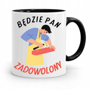 Kubek Czarny Budowlańca Majstra Fachowca Prezent
