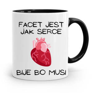 Kubek Czarny Dla Chłopaka Facet Bije Bo Musi