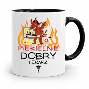 Kubek Czarny Dla Doktora Piekielnie Dobry Lekarz