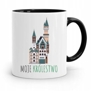 Kubek Czarny Dla Dzieci Moje Królestwo +imię
