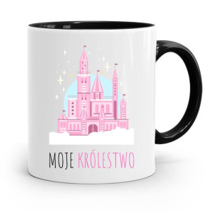 Kubek Czarny Dla Dzieci Moje Królestwo +imię