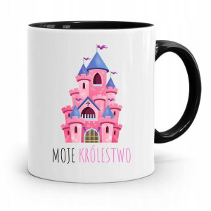 Kubek Czarny Dla Dzieci Moje Królestwo +imię