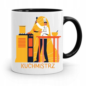 Kubek Czarny Dla Kucharza Kucharki Kuchmistrz