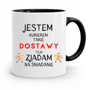 Kubek Czarny Dla Kuriera Jestem Kurierem Prezent