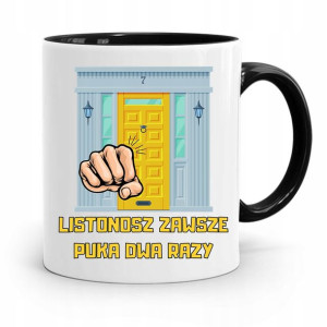 Kubek Czarny Dla Listonosza Listonosz Zawsze Puka