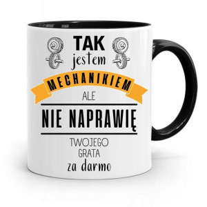 Kubek Czarny Dla Mechanika Tak Jestem Mechanikiem