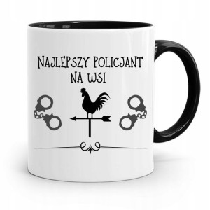 Kubek Czarny Dla Najlepszego Policjanta Na Wsi