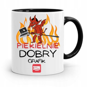 Kubek Czarny Dla Piekielnie Dobrego Grafika