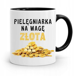 Kubek Czarny Dla Pielęgniarki Na Wagę Złotga