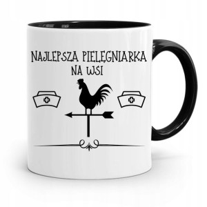 Kubek Czarny Dla Pielęgniarki Najlepsza Na Wsi
