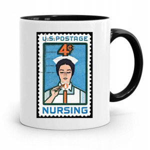 Kubek Czarny Dla Pielęgniarki Postage Nursing