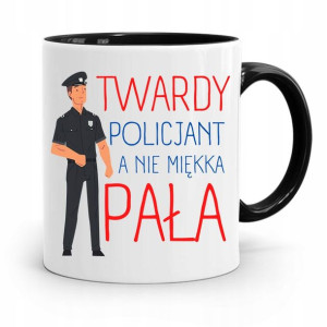 Kubek Czarny Dla Policjanta Nie Miękka Pała