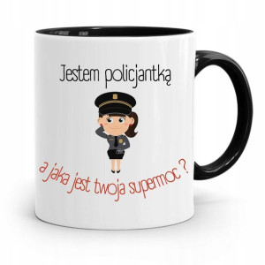 Kubek Czarny Dla Policjanta Policjantki Supermoc?
