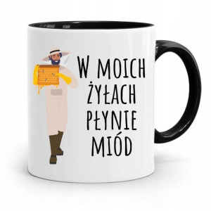 Kubek Czarny Dla Pszczelarza W Moich Żyłach Miód