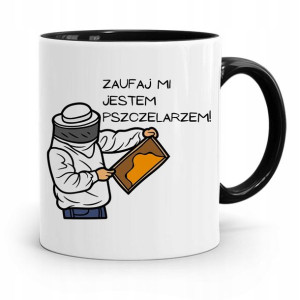 Kubek Czarny Dla Pszczelarza Zaufaj Mi! Prezent