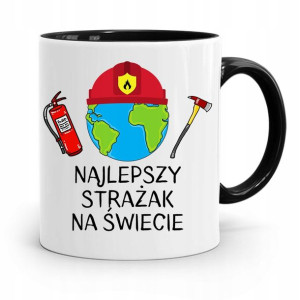 Kubek Czarny Dla Strażaka Najlepszy Na Świecie
