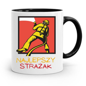 Kubek Czarny Dla Strażaka Najlepszy Strażak