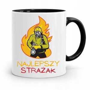 Kubek Czarny Dla Strażaka Najlepszy Strażak