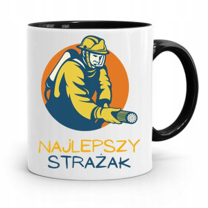 Kubek Czarny Dla Strażaka Najlepszy Strażak