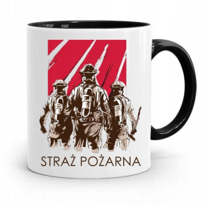 Kubek Czarny Dla Strażaka Straż Pożarna