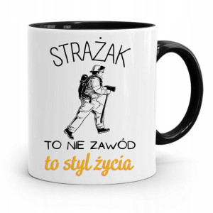 Kubek Czarny Dla Strażaka Strażak To Styl Życia