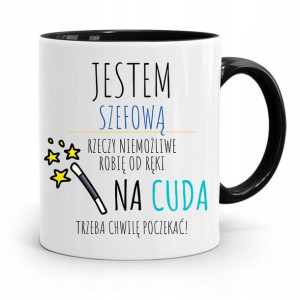 Kubek Czarny Dla Szefowej Na Cuda Trzeba Poczekać