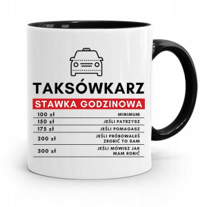 Kubek Czarny Dla Taksówkarza Stawka Godzinowa