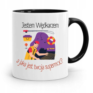 Kubek Czarny Dla Wędkarza Jestem Wędkarzem Prezent
