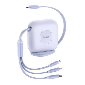 Kabel Usb Baseus Fabric 3w1 Usb-c / Lightning / Micro 3,5a 1,7m (szary)
