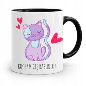Kubek Czarny Dzień Babci Kocham Cię Babciu Prezent