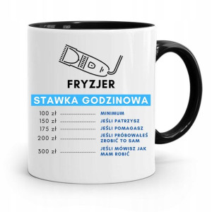 Kubek Czarny Fryzjera Fryzjerki Stawka Godzinowa